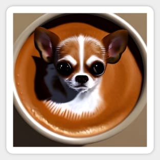 Puppuccino Chihuahua Sticker
